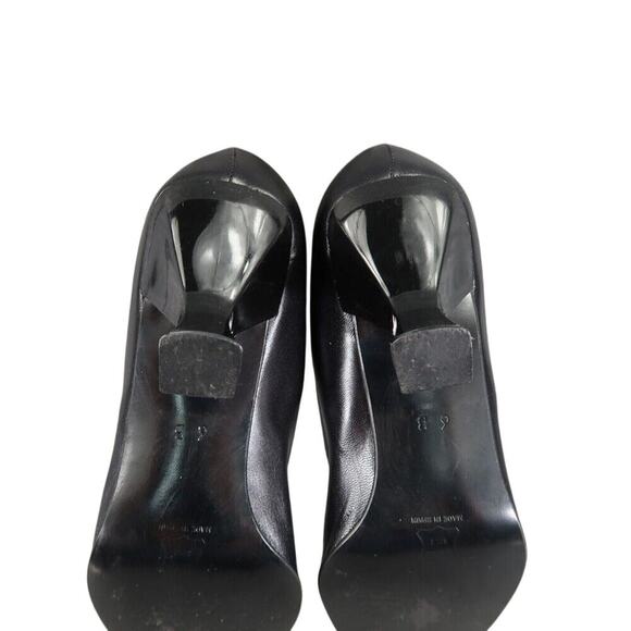 Charles David Shoes Womens 6 Pump Heels Leather Black Spool Square Toe Fashion - Picture 12 of 15